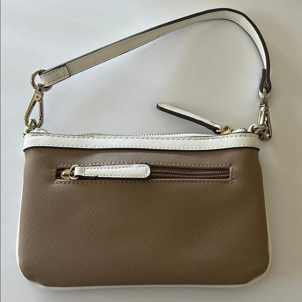 Clarks Brown and White Small Purse‎